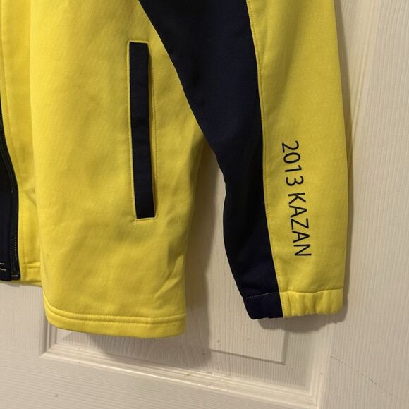 Mizuno Japan Team Track Jacket 2013 Kazan Universiade Yellow M JASPO Japan Made - Picture 6 of 10